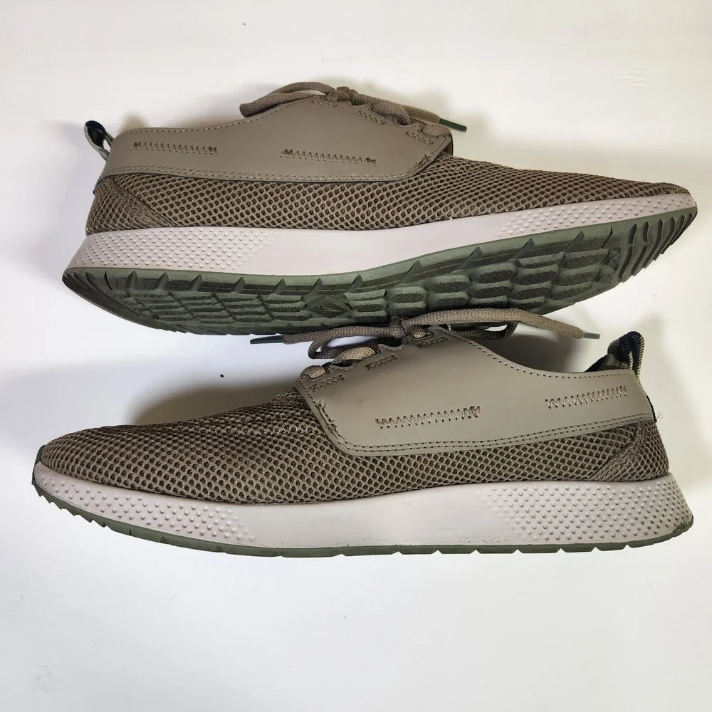 Mens Sperry  7 Seas  Sport  Cupsoles‎ Fishing Tan And Green Water Shoes Summer